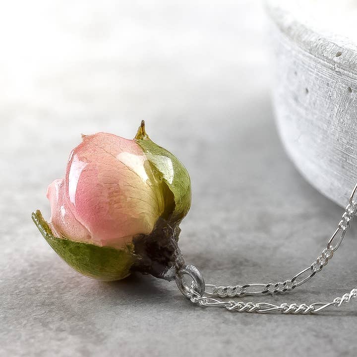 925 sterling silver necklace “real rose” for wholesale by MadamLili