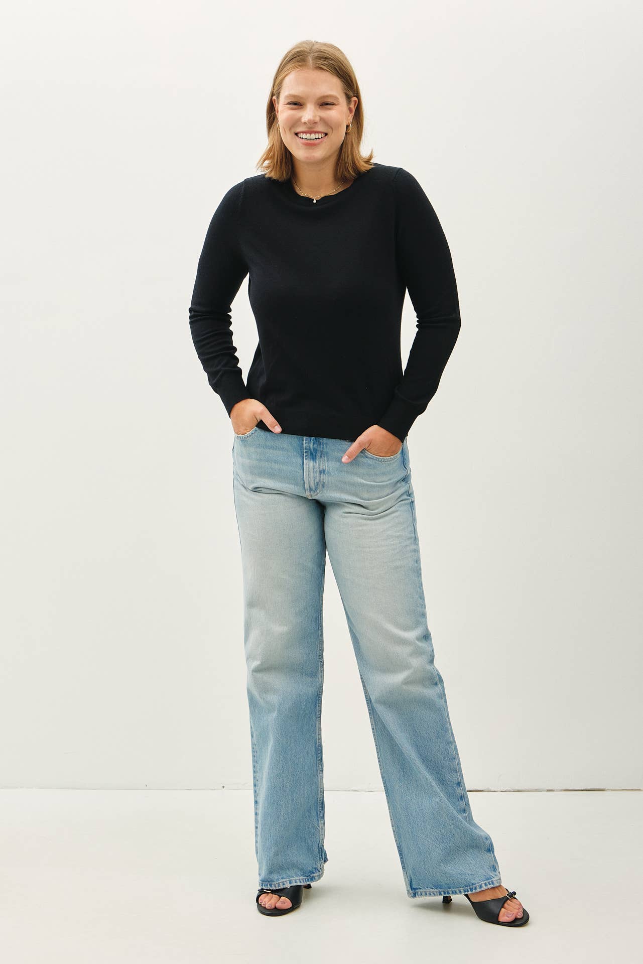 Be Cool - Vente Pull en maille – femme - PULL BASIQUE EN MAILLE DOUCE À COL ROND PLUS20