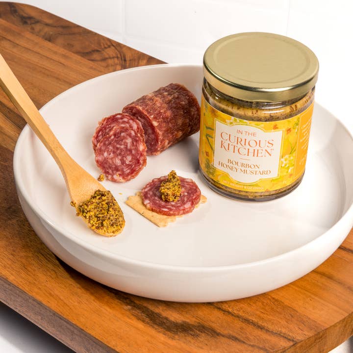 In the Curious Kitchen - Wholesale Mustard - Bourbon Honey Mustard | 9 oz. | New Packaging10