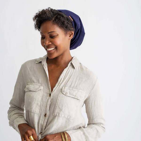Navy Adjustable Slap | Satin-Lined Cap for wholesale on Faire