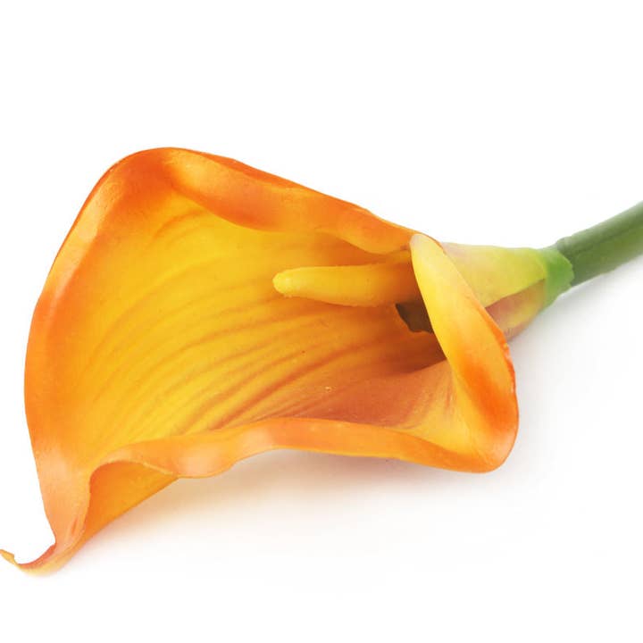 Closer2Nature – wholesale Artificial flowers – Artificial 94cm Single Stem Orange Calla Lily4