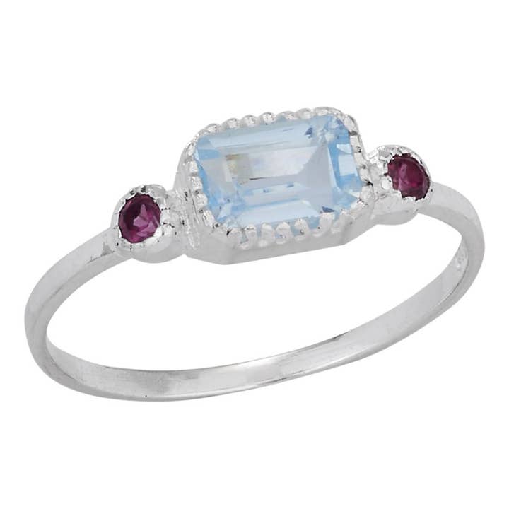 Brand och is blå topas Sterling Silver Ring för wholesale av Tiger Mountain Jewelry