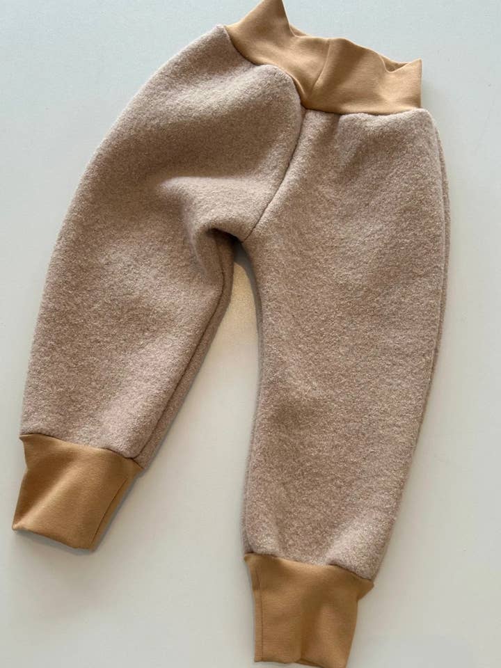 Küstenfieber® - Wholesale Pants - Kids - Growing wool walk pants for baby & child, camel beige3