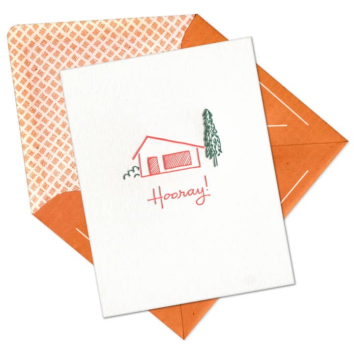 INK MEETS PAPER - Wholesale Housewarming Card - Hooray Home New House Letterpress Congratulations Card2