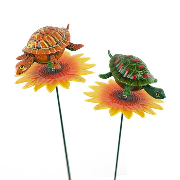 Small Bobble Turtle Plant Stick for wholesale by Land & Sea