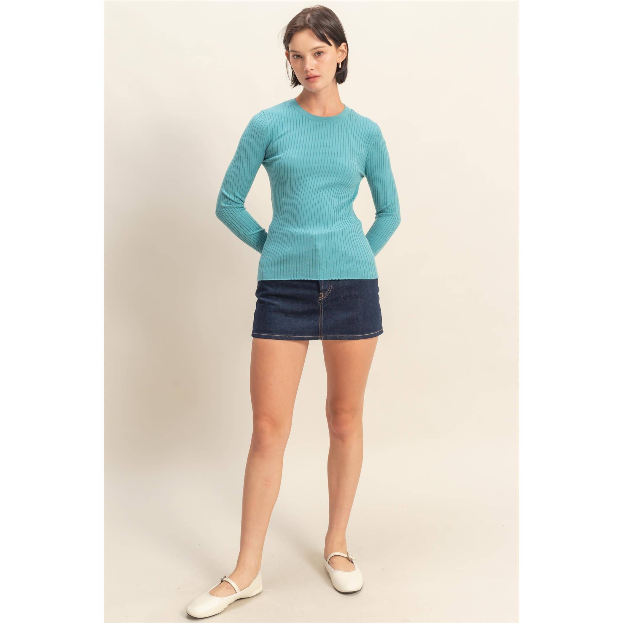 HYFVE - Wholesale Knit Top - Women's - Ribbed Long Sleeve Knit Top2