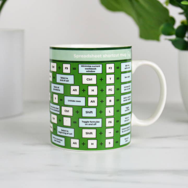 Gift Republic - Wholesale Coffee Mug - Spreadsheet Shortcut Mug4