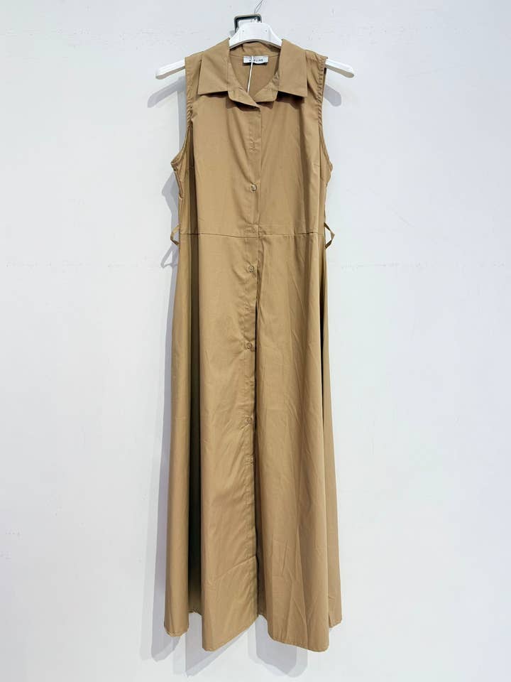 Baumwoll-Popeline-Kleid mit Gürtel 2128 für den Großhandel von NOELINE