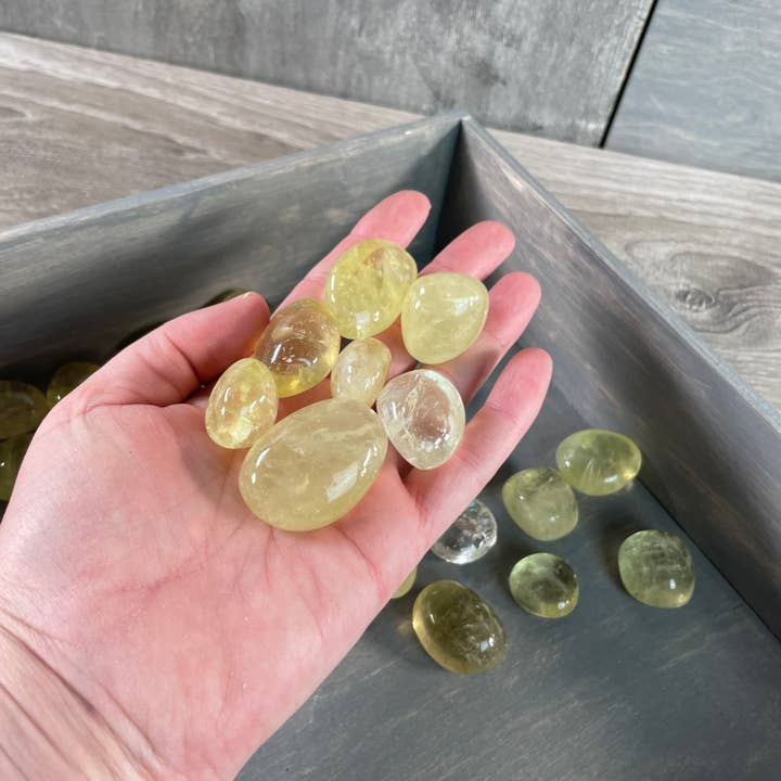 Keystone Crystals - Wholesale Spiritual Stone/Crystal - Lemon Citrine Tumbled Stones – 1 Pound Bulk Crystal Lot5