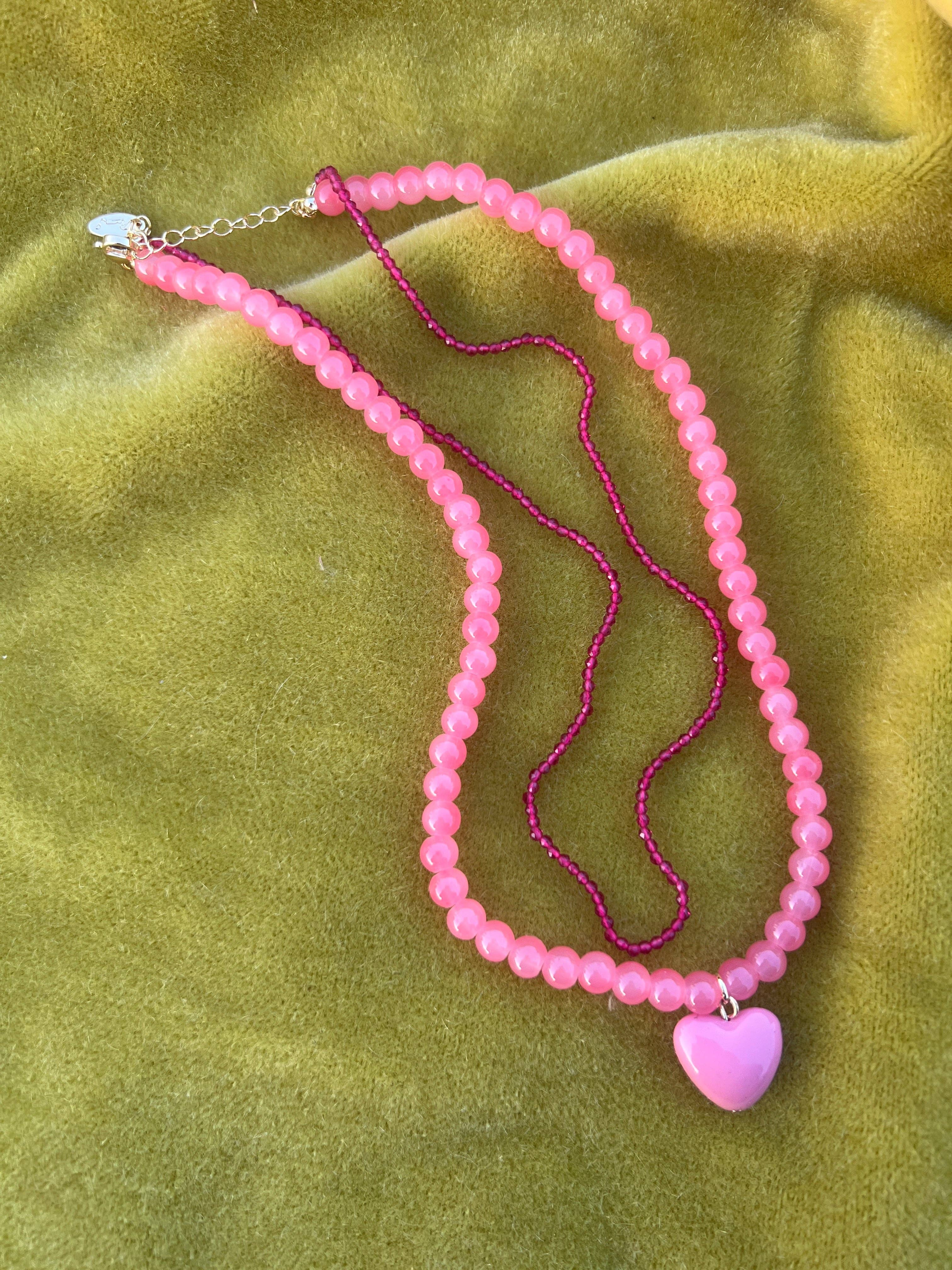 Rainbow Unicorn Birthday Surprise - Wholesale Beaded/Pearl Necklace - Bright Y2K Beaded Charm Necklace – Festival & Summer Jewelry1