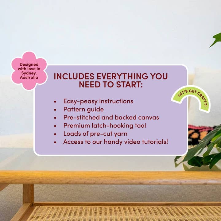 Craft Club - Wholesale DIY craft kit - Flannel Flower Stamps - XL Latch Hook Rug Kit7