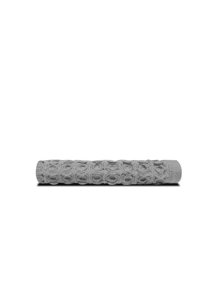 Grey Waffle Face Towel for wholesale by Loom Loom