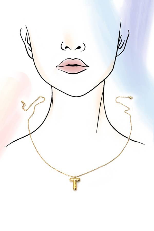 JOSSLYN by wall to wall – wholesale Hänge-/berlockhalsband – 18K ROSTFRITT STÅL FLÄCKFRITT INITIALT HALSBAND | 80N65015