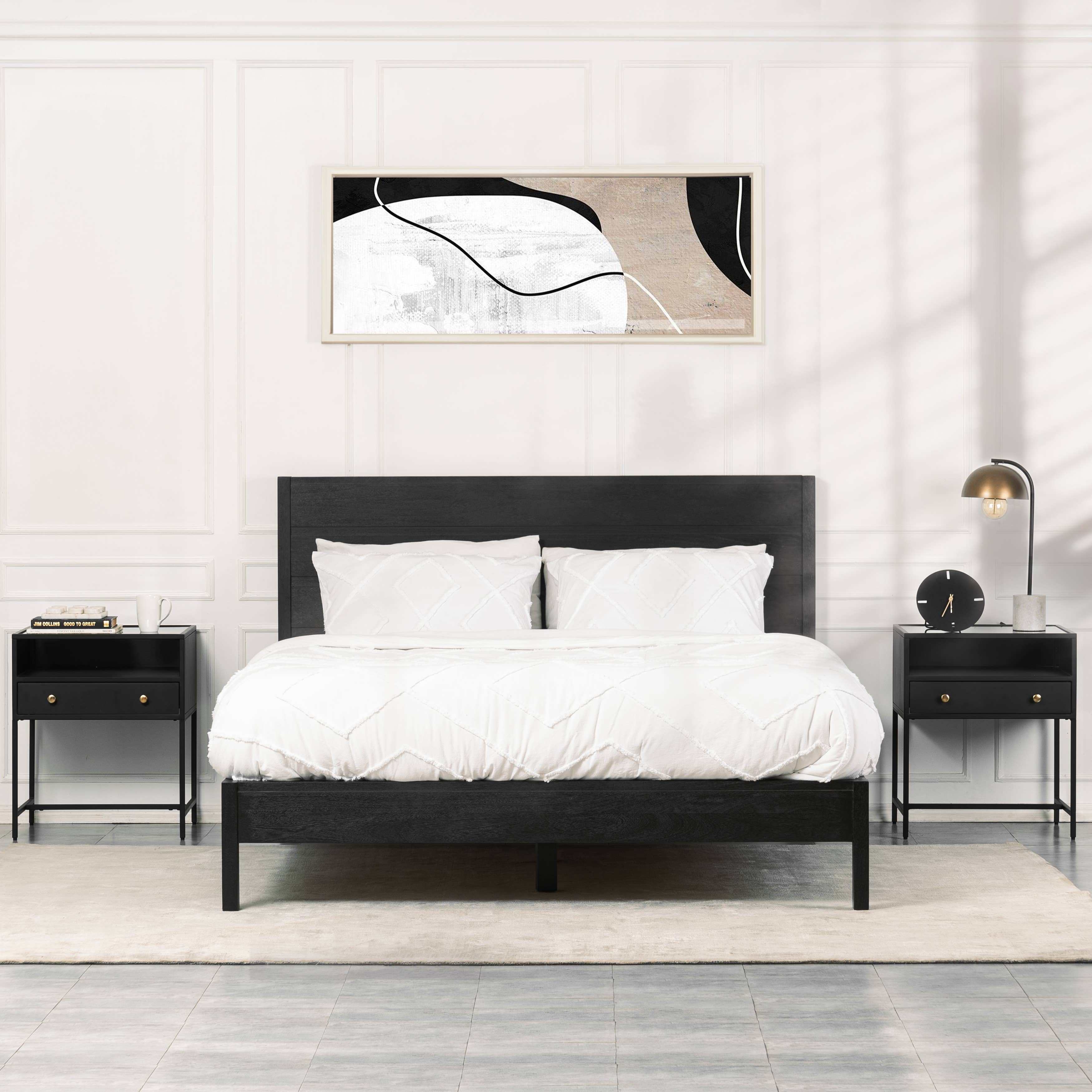 MH London - Wholesale Side Table - Hale Metal Industrial Nightstand with Glass Shadow Box Top7