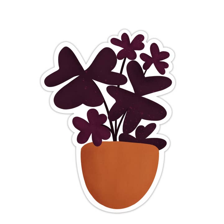 Chubby Oxalis Plant Sticker for wholesale by Tiny Plant Market