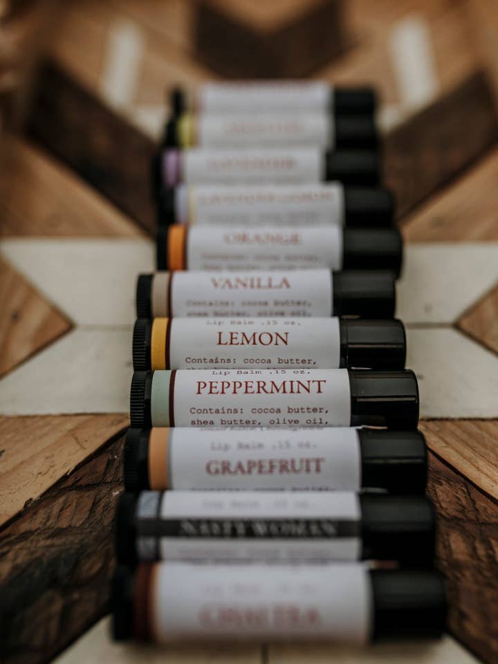 Mojito Shea Butter Lip Balm for wholesale by Orchard Farm Soap