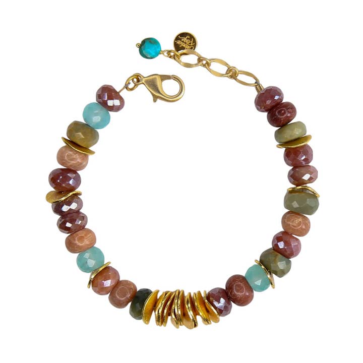 Juno Edelsteinarmband in Gewürzbraun für den Großhandel von Catherine Page Jewelry