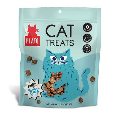 Plato Air-Dried Cat Treats Tuna & Salmon Recipe 2.5oz for wholesale by Pet Palette Distribution