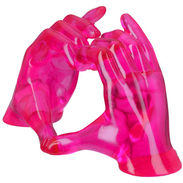 Decorative Object Hands, Heart Heart Hands Pink H. 11.5 cm, Pack of 2 for wholesale on Faire1