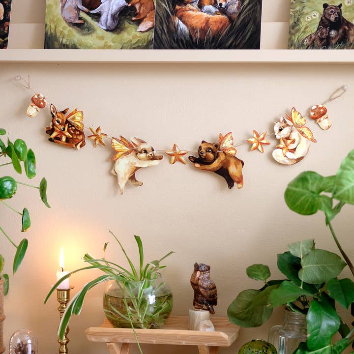 Doro Marcello - Wholesale Bunting/Garland - DIY Paper Garland Kit | Stars & Fairy Animals Nursery Decor3