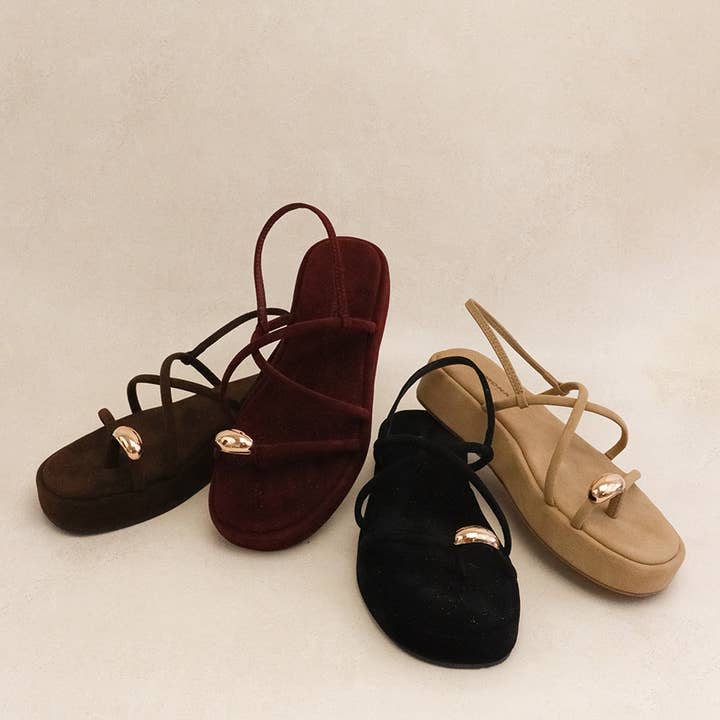 LADYCRUSH - RESORT '26 Sandalia de Verano Linda, Ribete Dorado para venta al por mayor de Lemonade Shoes