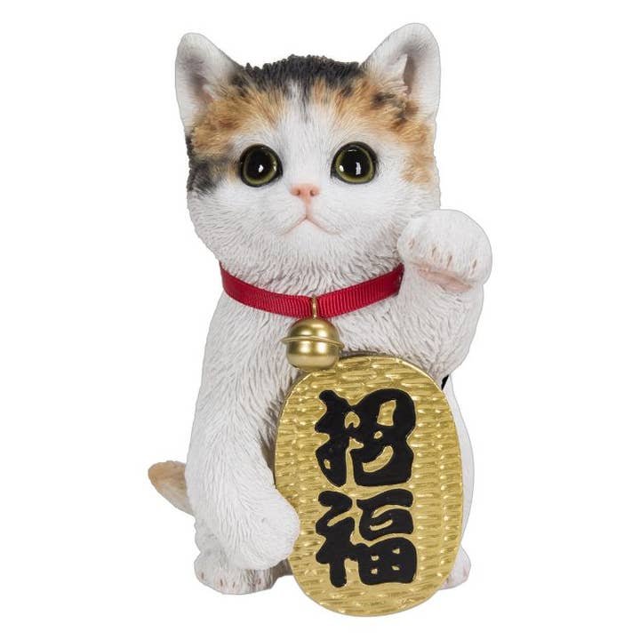 Figurine Maneki Neko Lucky Cat de 6,5 pouces de haut (copie) pour la vente par Melange Marche