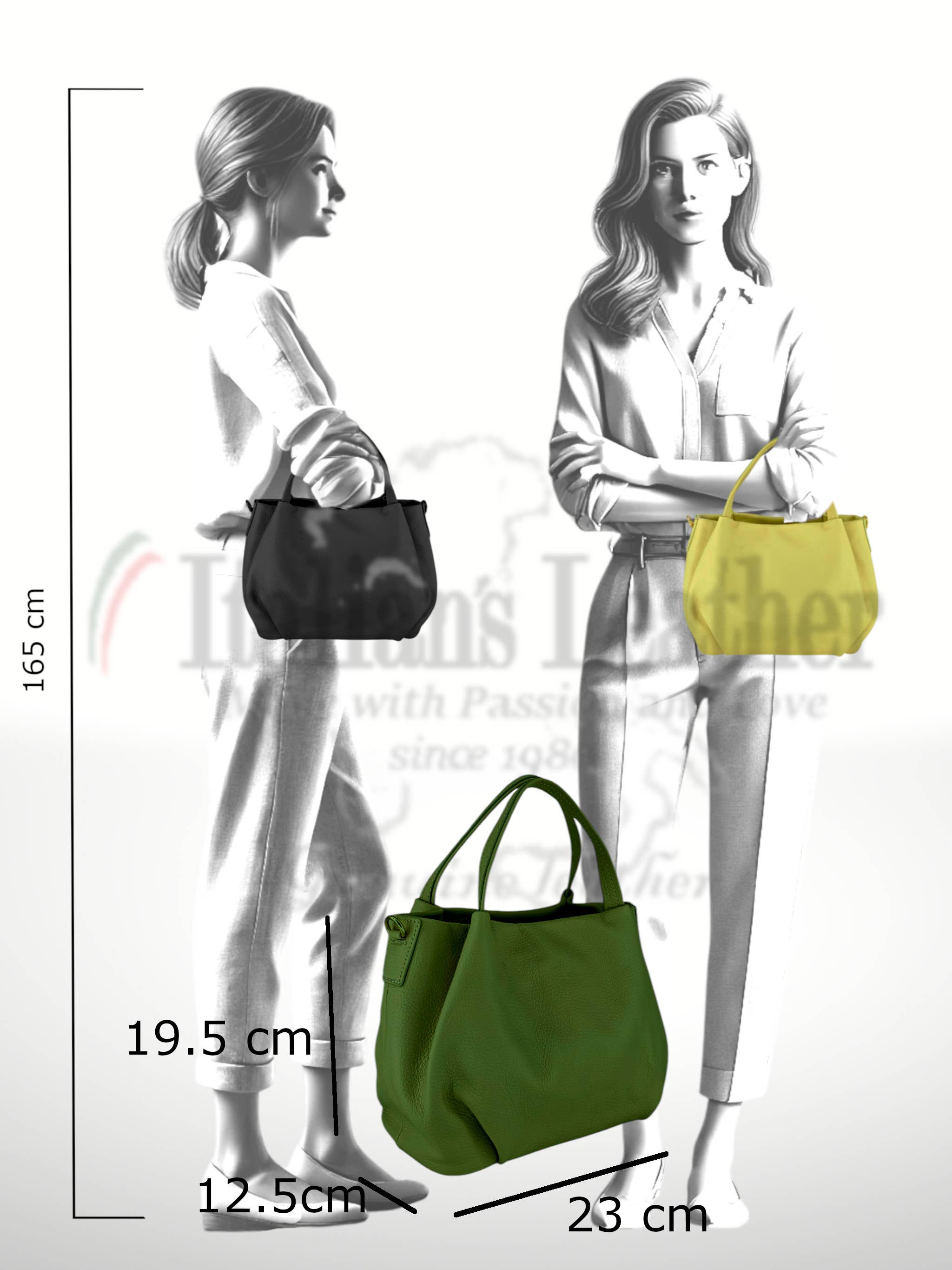 ITALIAN'S LEATHER - Wholesale Schoudertas - Dames - Rundleren tas Bess 22071122