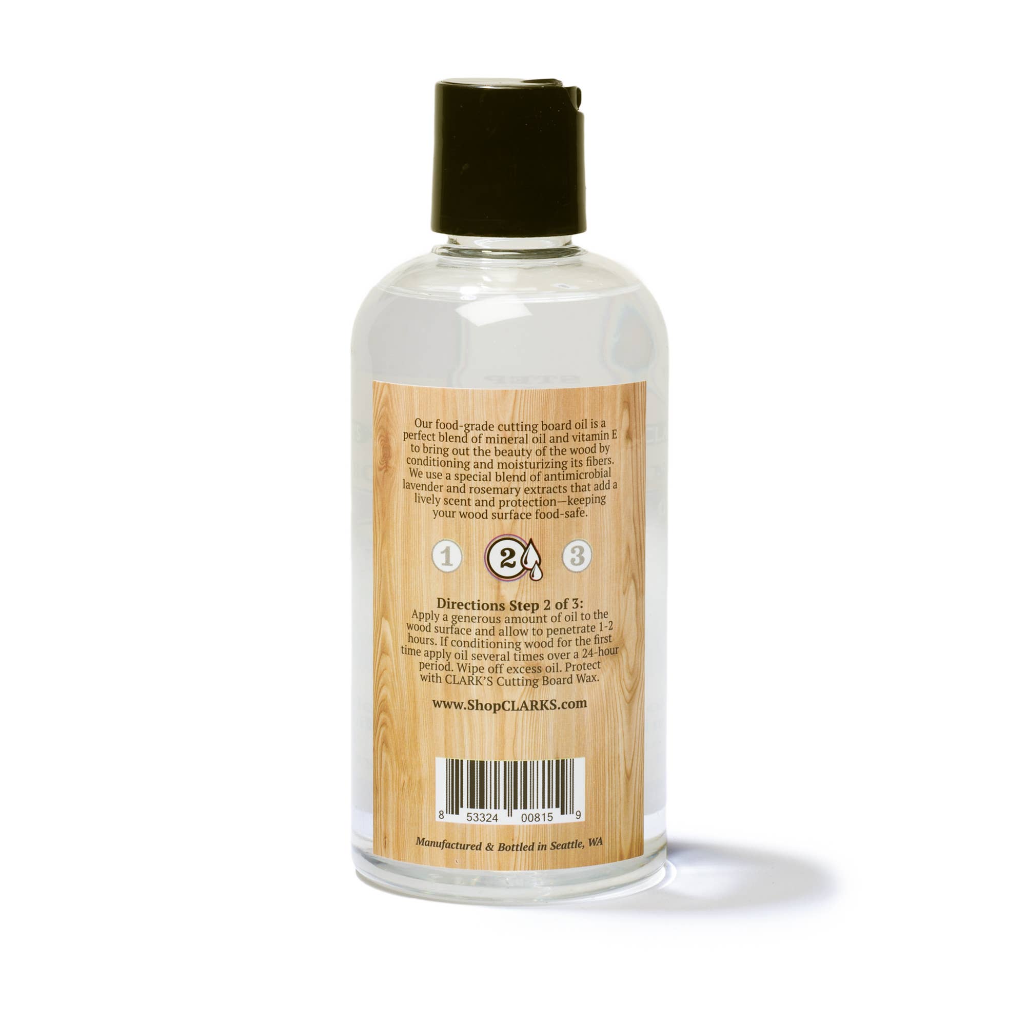 CLARK'S - Vente Planche à découper - Huile pour planche à découper CLARK'S 355 ml | Parfum lavande et romarin1