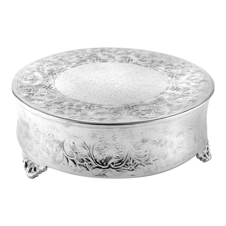 Elegance - Wholesale Cake Stand - 16" Round Ornate Plateau, NiP