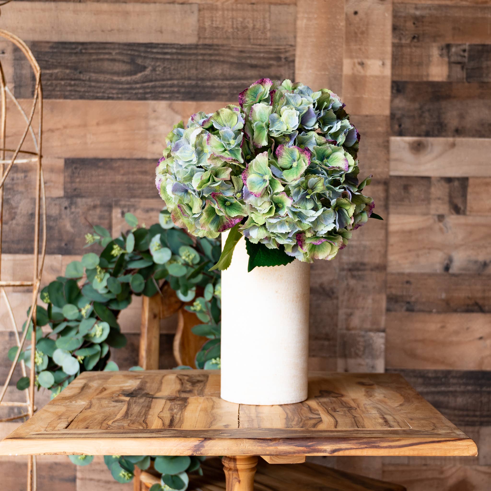 Mills Floral Company - Wholesale Artificial flowers - Real Touch Hydrangea - 20 Inch - Antique Green3