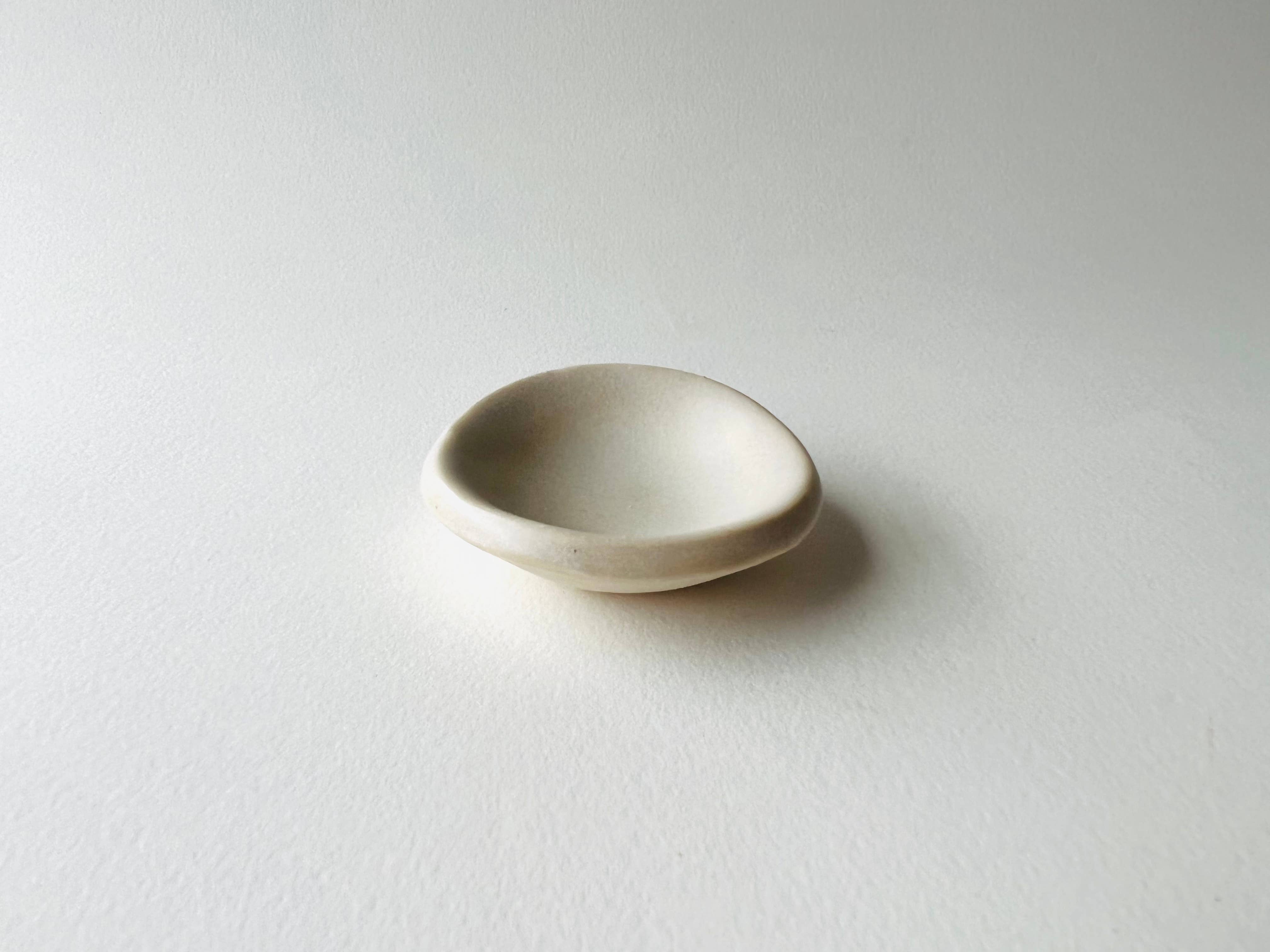 MoonMoon Ceramics - Wholesale Jewelry Dish - Matte White Tiny Ring Dish5