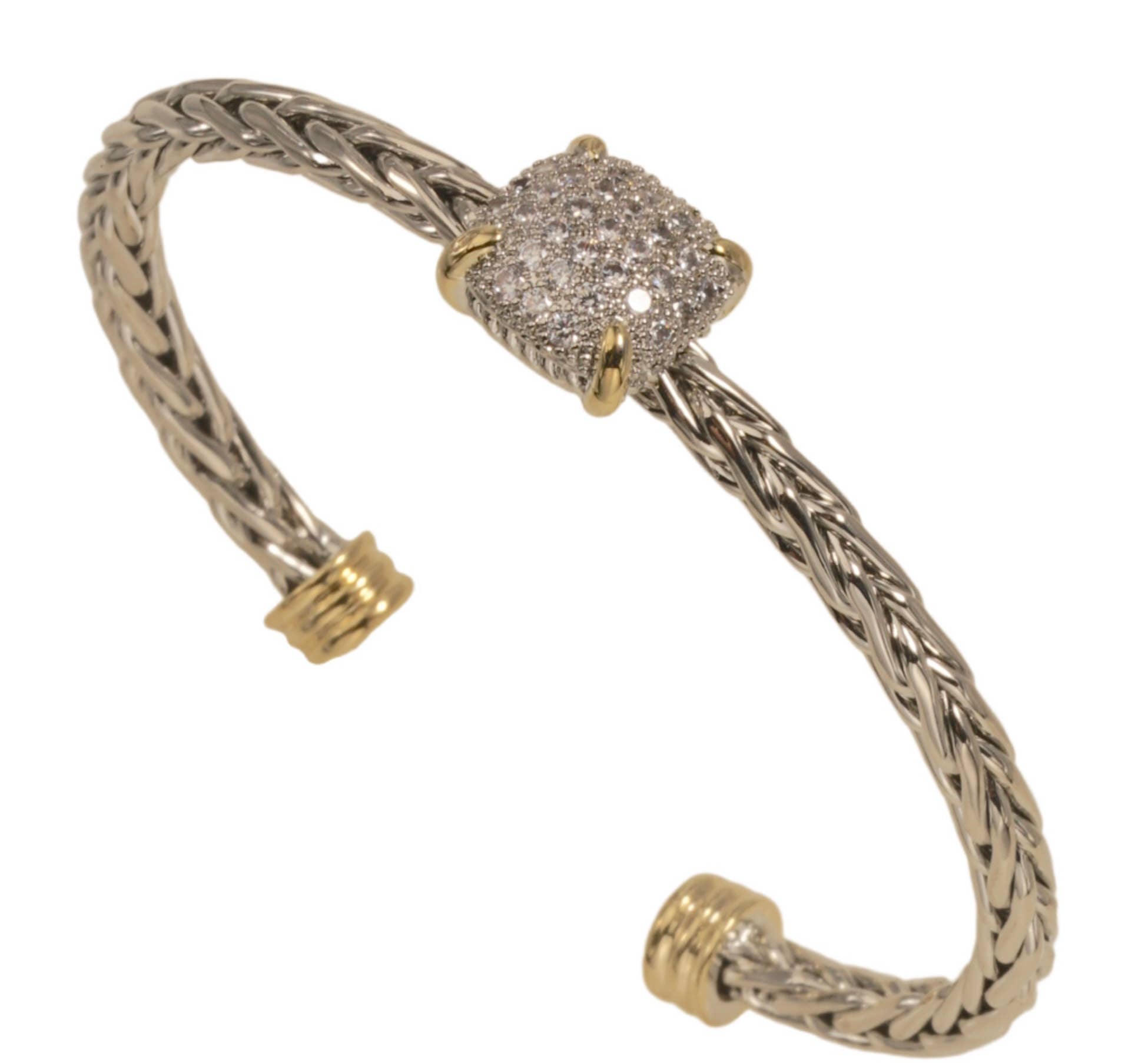 My Best Kept Jewelry - Vente Bracelet manchette - Bracelet Crystal Pave Station