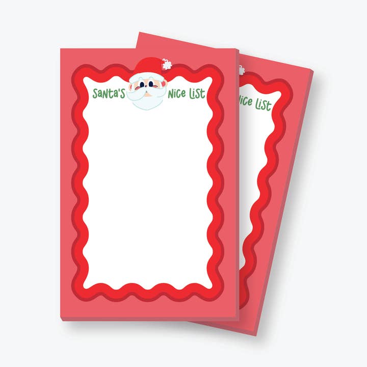 Santa's Nice List Christmas Notepad for wholesale by The Paxton Press