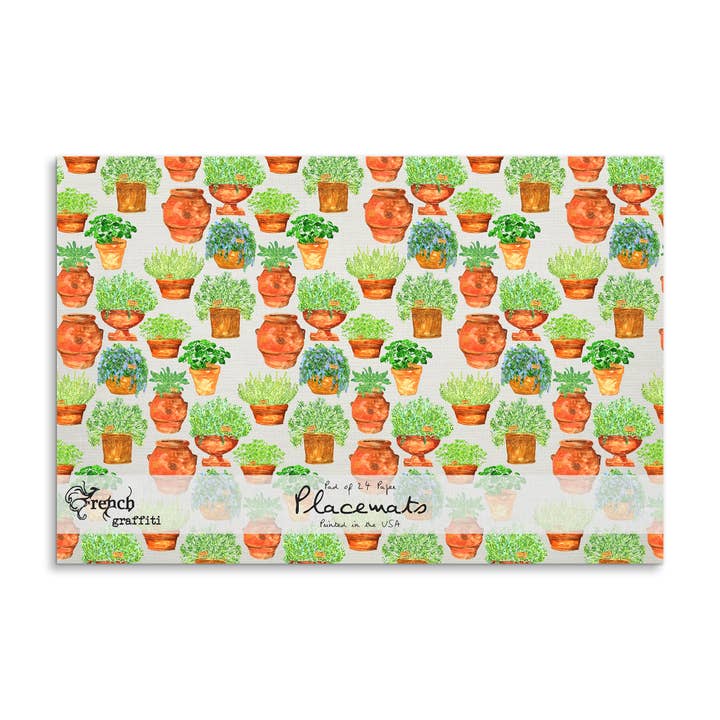 Placemats de papel Garden Herbs por atacado de French Graffiti
