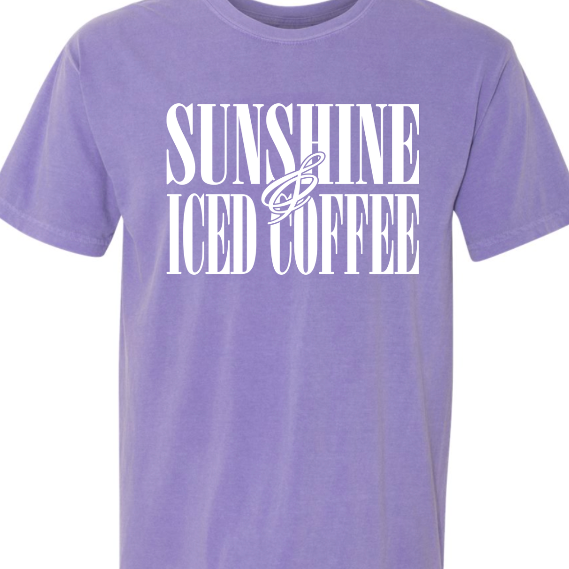 Kiki's Boutique - Wholesale Screen Printed T-Shirt - Women's - Sunshine and Iced Coffee Comfort Color Tee2