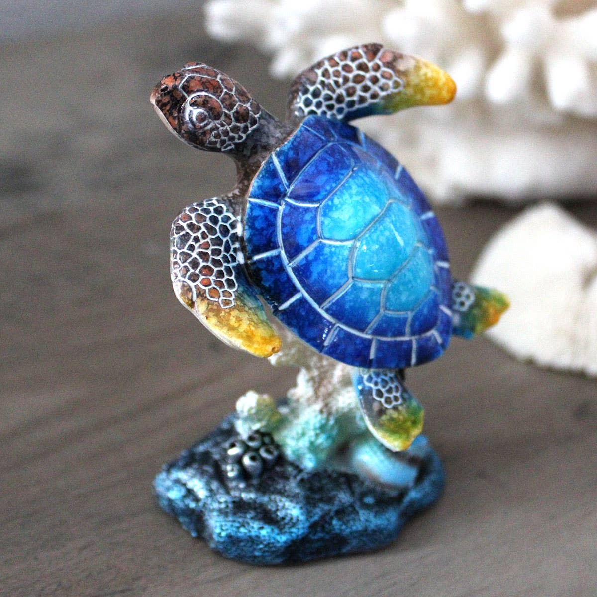 CB Home Collection - Wholesale Decorative Figurine - 3.5" Blue Sea Turtle Resin Figurines - 4 Assorted Designs2