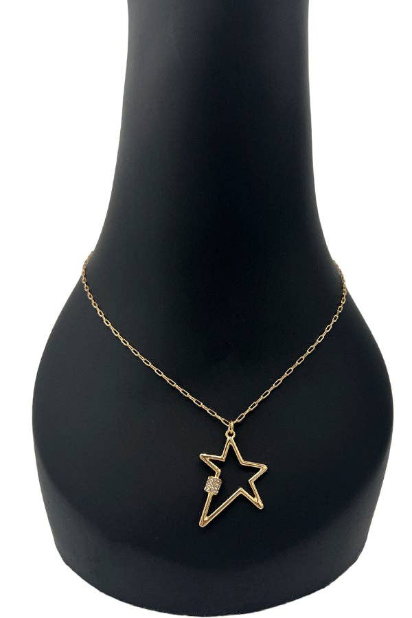 Andrea Bijoux - Wholesale Pendant/Charm Necklace - Star Cut Out Pendant Necklace0