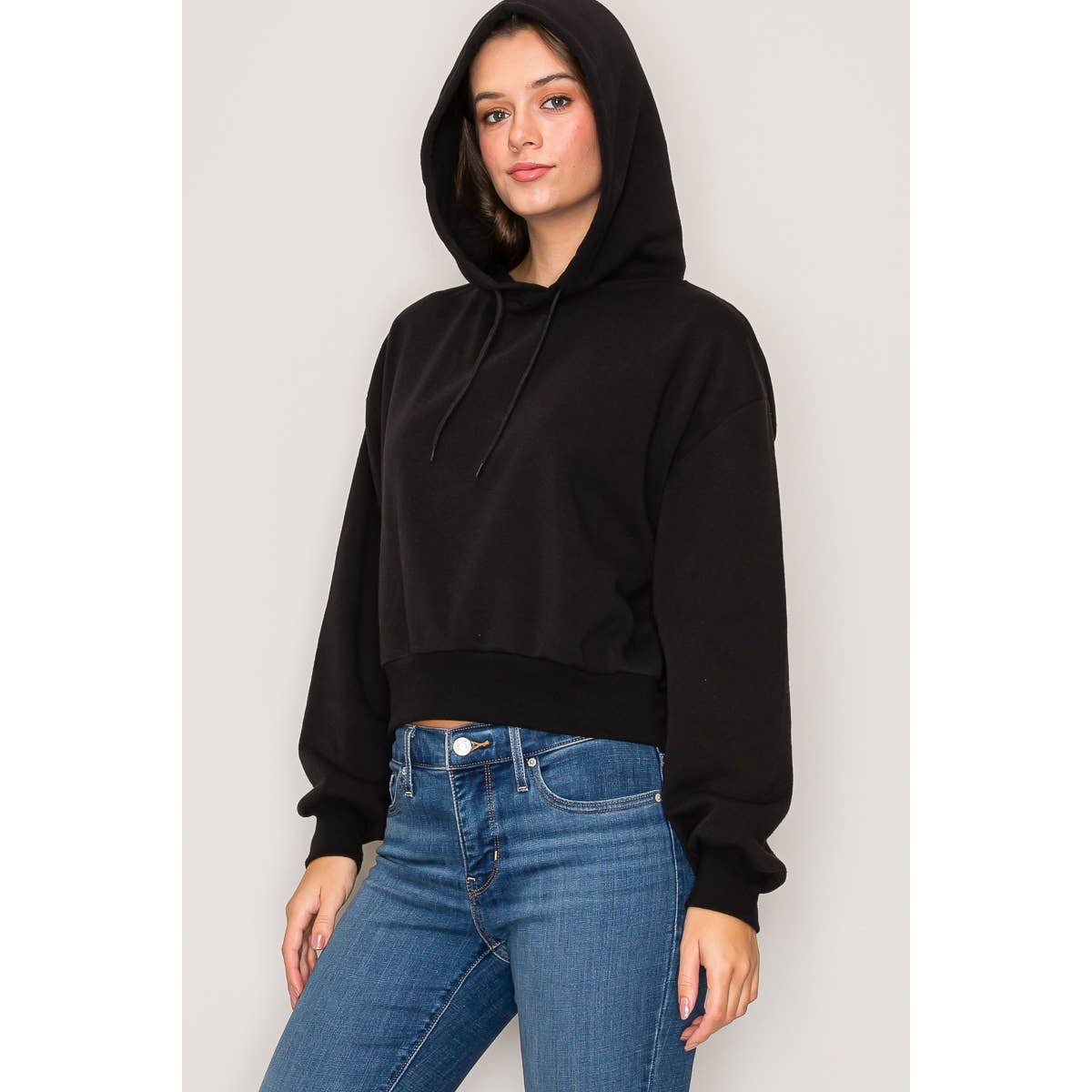 Popular 21 – wholesale Hoodie – Women's – Cropped Fleece Hoodie5