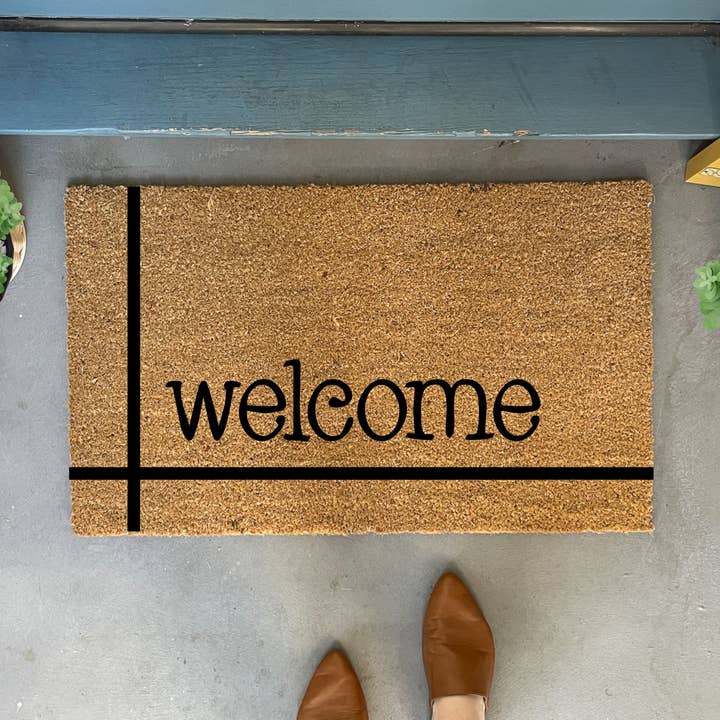 Modern Welcome Doormat for wholesale by Nickel Designs Doormats