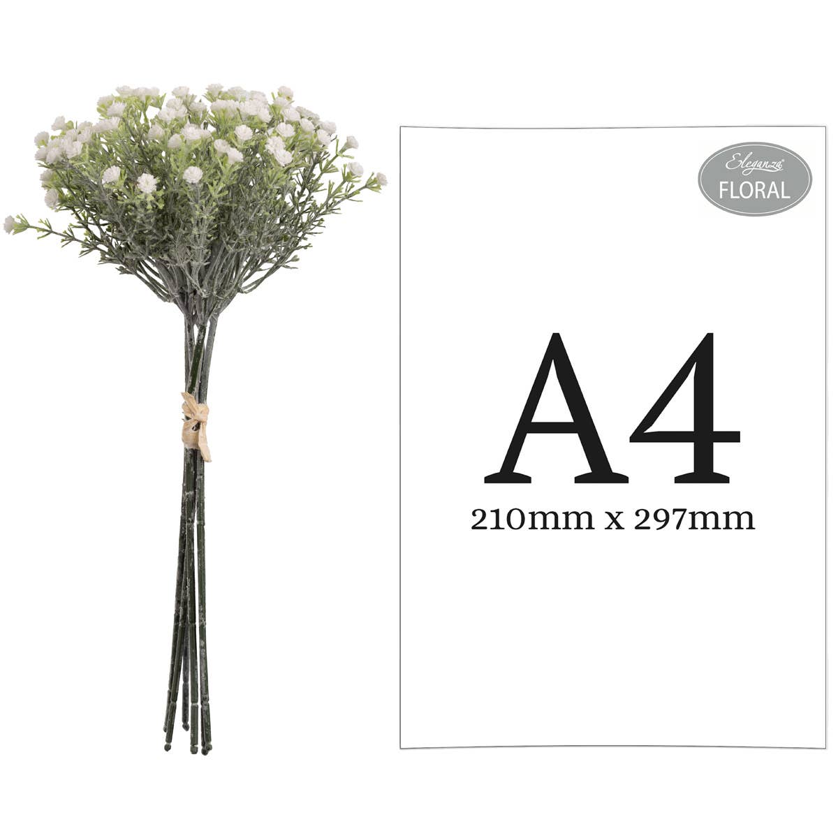 Eleganza Floral – wholesale Artificial flowers – Mini Open Gypsophilia Bunch x 6 White 33cm1