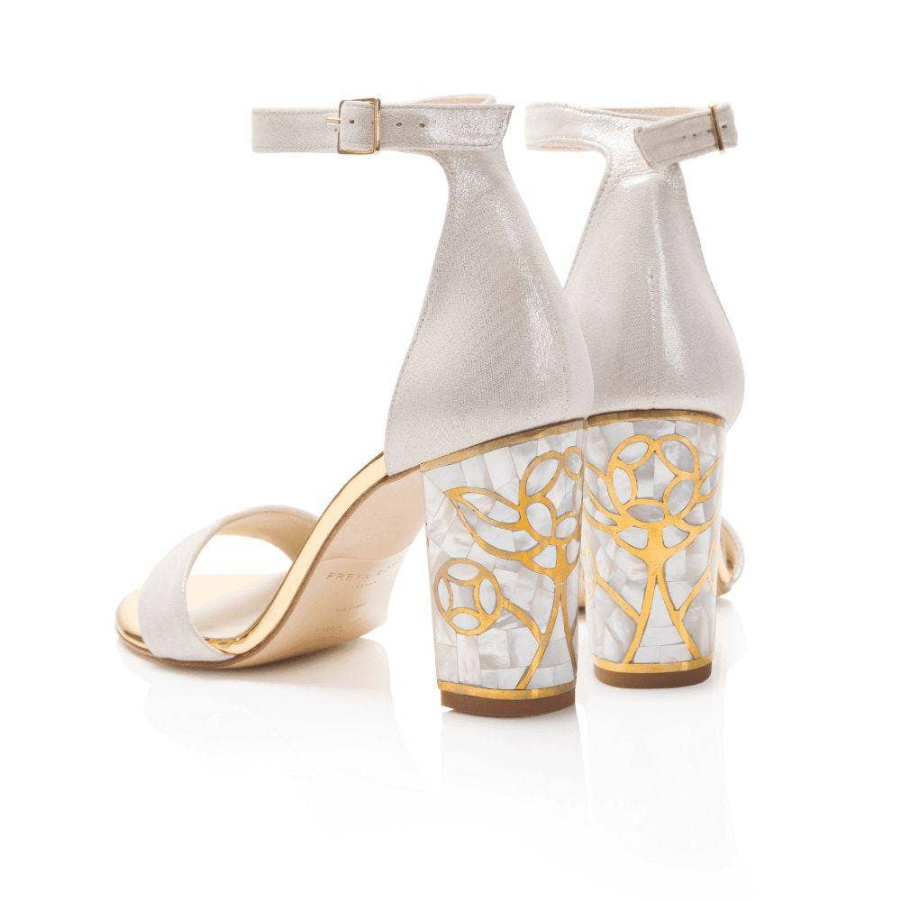 Freya Rose - Vendita all'ingrosso Tacchi alti - Donna - Rozu - Sandalo con tacco gioiello in madreperla2