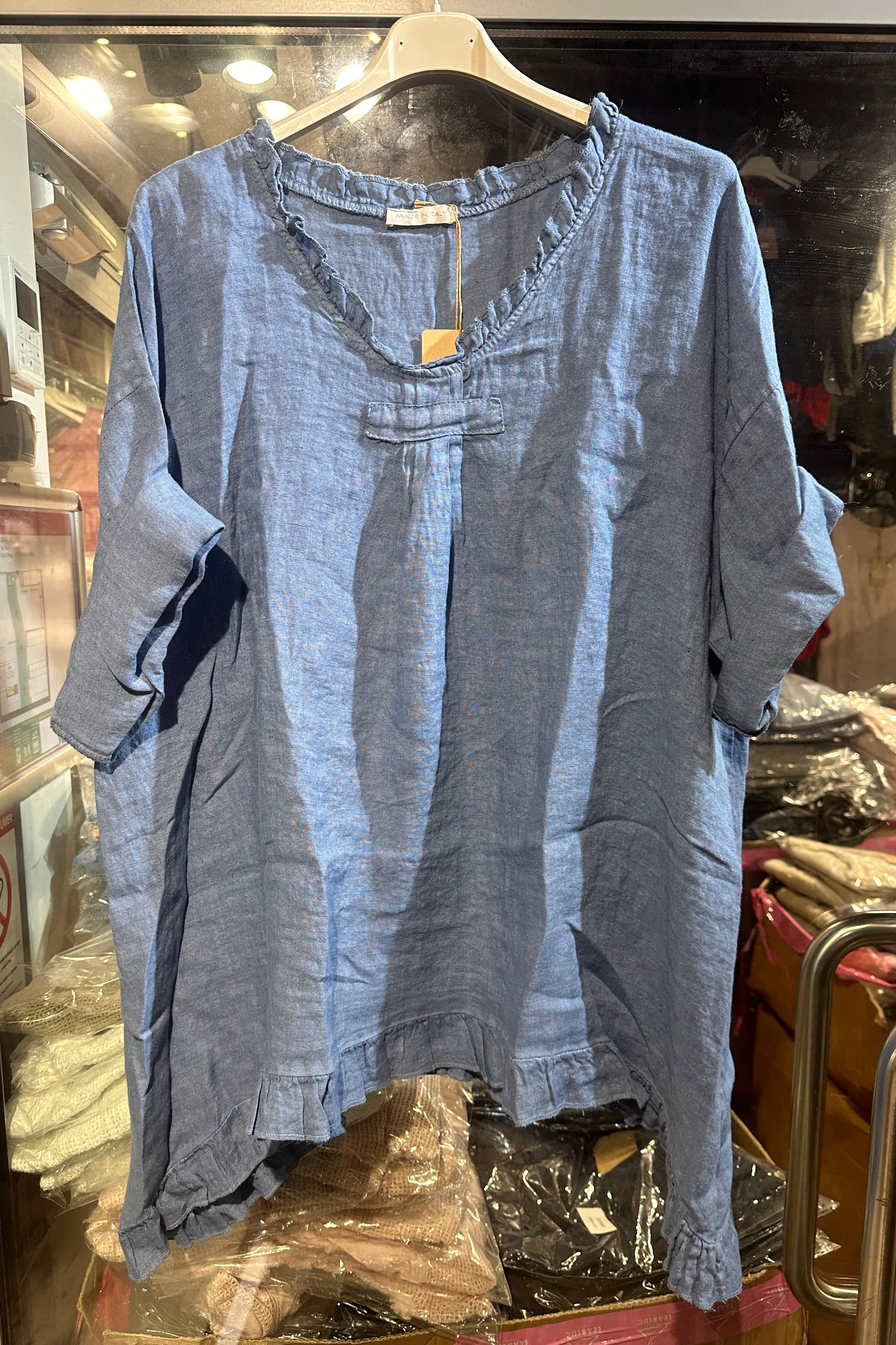 Lea & Luc - Grandes Tailles – Túnica - Mulher por atacado – Túnica de linho plus size com caimento solto4