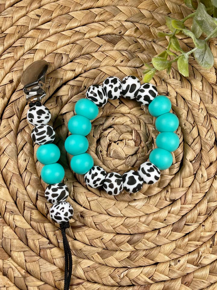 Productos de dentición con estampado de vaca para venta al por mayor de Ridge & Co Teething Shop LLC