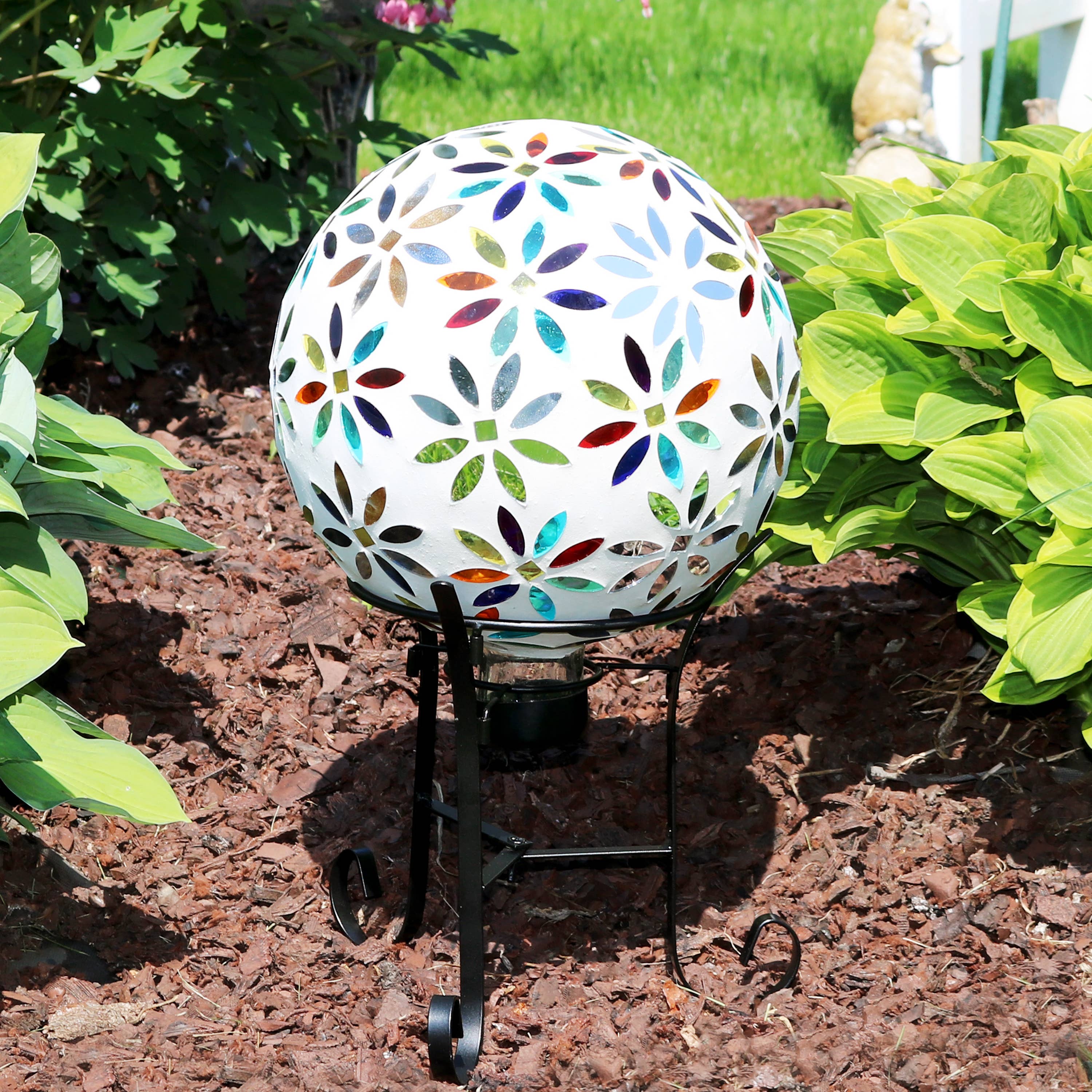 Sunnydaze Decor - Wholesale Outdoor Ornament/Decor - Traditional Style Steel Outdoor Gazing Globe Stand - Black4