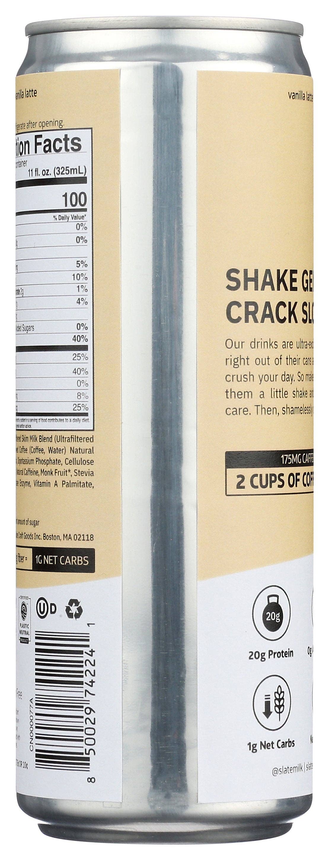 Everyday Supply Co - Wholesale Iced Coffee/Cold Brew - SLATE PROTEIN COFFEE VAN LATTE - Case of 121