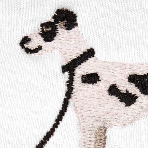 woof & wiggle – T-shirt – Unissexo por atacado – Camiseta unissex com bordado de cachorro Wish10