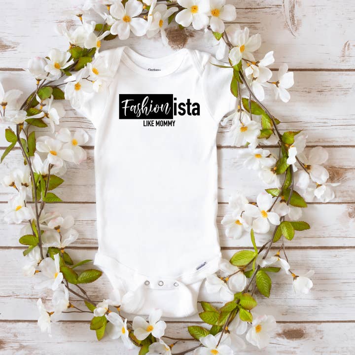 Onesies bébé Fashionista like mommy pour la vente par Jjsminifashionistas