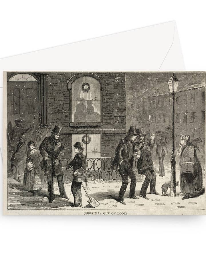 Christmas Out of Doors by Winslow Homer, 1868 - Greeting Card for wholesale by Flashback Shop