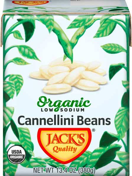 BEANS CANNELLINI ORGANIC LS     -     JACKS QUALITY for wholesale by Hudson Meat Company
