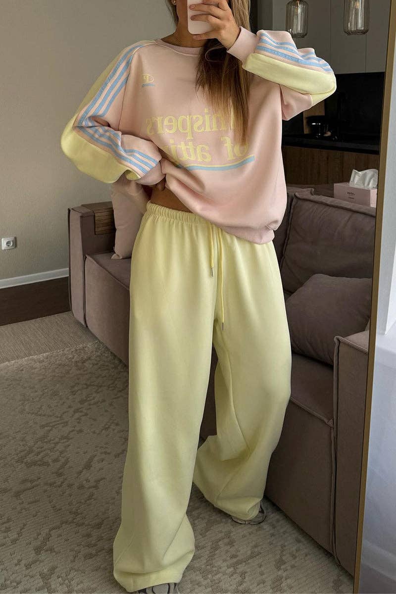 Mccolin - Venta al por mayor Conjunto de ropa cómoda - Mujer - Conjunto de Pantalones Informales con Estampado de Logo8